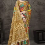 Indian Digital Glory Heritage Panel Saree by Sharda Sarees featuring artistic digital detailing and decorative traditional border