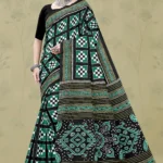 Jhansi Handloom Black Green Designer Saree by Sharda Sarees with traditional woven styling
