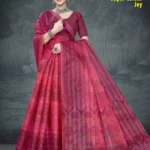 Super Colour Joy Rose Pink Floral Designer Saree by Sharda Sarees featuring elegant traditional styling and decorative border