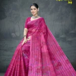 Super Colour Joy Magenta Pink Floral Designer Saree by Sharda Sarees with elegant traditional styling